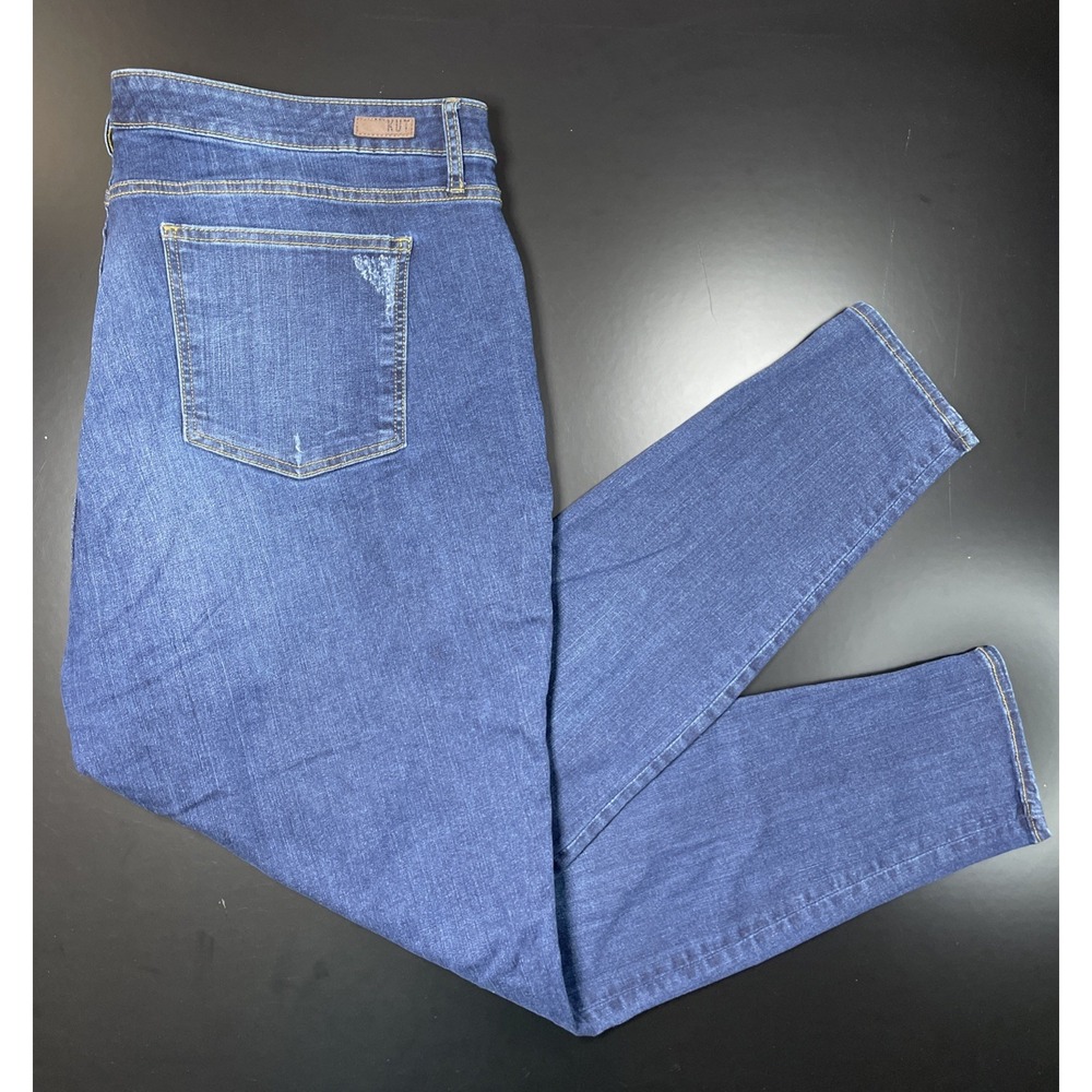 KUT From The Kloth High Rise Skinny Jeans Women's 24W Blue Stretch Denim Plus